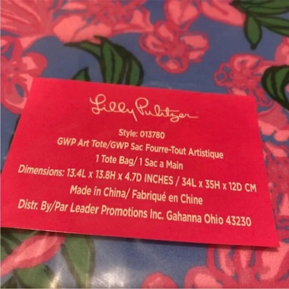 NWT Lilly Pulitzer Art Tote
